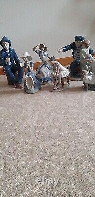 Job Lot Of 10 Nao Lladro large figurines Figures Ornaments, Collectables