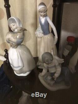 Job Lot Of 12 Lladro And Nao Porcelain Figurines