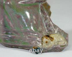 LLADRO 20cm gr. Figurine CERAMIC FIGURINE Ceramic NAO Girl with Dog Spain