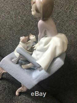 LLADRO 6512 Purr-fect Friends Special Event Piece 1998 Girl and Cats Mint