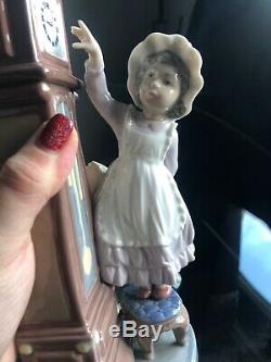 LLADRO Bedtime Girl With Grandfather Clock (retired)