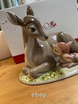 LLADRO NAO 70th Anniversary Disney Bambi Figure Bambi and Mom USED