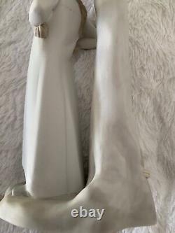 LLADRO NAO FIGURINE LAMP GIRL With HANDS ON HIPS SERIES 73G/M 1986 MATTE/BISQUE