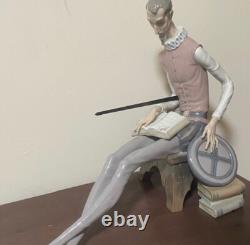 LLADRO NAO Large Don Quixote Figurine RARE HARD TO FIND 18 3/4x15 WithPlatform