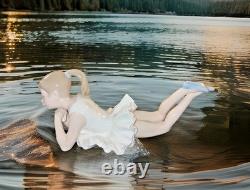 LLADRO NAO Pensive Ballet Ballerina Figure Laying on Stomach Ponytail Porcelain