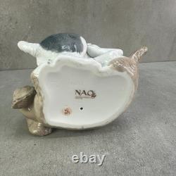 LLADRO / NAO TWERP & MIKIE TWO SPANIEL PUPPIES PLAYING #0386 Retired Spain VTG
