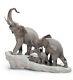 LLADRO Porcelain ELEPHANTS WALKING (01001150)