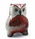 LLADRO Porcelain Gres Finish LARGE OWL (RED) (01012533)