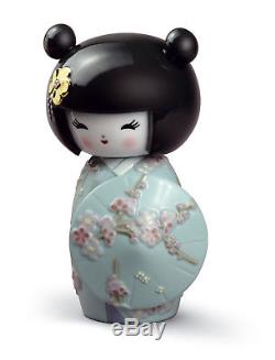 LLADRO Porcelain SET OF 4 KOKESHI DOLLS Size 14x9 cm for each figurine
