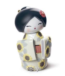 LLADRO Porcelain SET OF 4 KOKESHI DOLLS Size 14x9 cm for each figurine