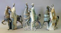 LLADRO Porcelain THREE WISE MEN SET King's Gaspar Melchior & Balthasar