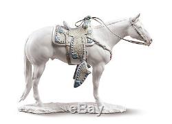 LLADRO Porcelain WHITE QUARTER HORSE 01009273 Size 37x51 cm Height 14½