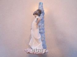 LLadro NAO Shy Girl #01311 Lamp Base 1997 Porcelain Figurine Handmade in Spain