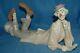 Large Lladro Clown Model #4618 Lying with Beach Ball Excellent Condition