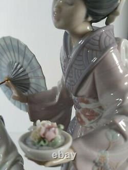 Large Lladro Figurine Spring Time In Japan Model No. 1445, Appr. 30cm Tall