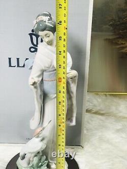 Large Lladro Japanese Figurine In Touch With Nature#6572(Boxed)