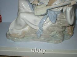 Large Lladro Nao Figure Oriental Melody Figurine Geisha Girl Playing Shamisen