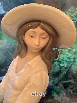 Large Lladro Nao Porcelain Figurine Woman Girl Summer Harvest 39cm