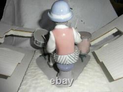 Large Lladro -jazz Drums- Band Figure Model 5929 Young Drummer Boy