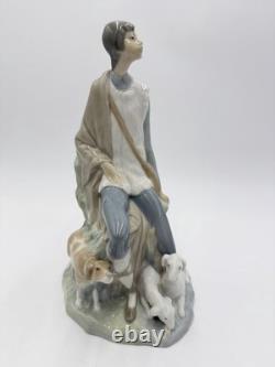 Large Nao By Lladro Spain Porcelain Shepherd Boy 10H Figurine Early Retired