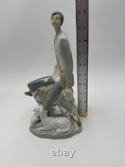 Large Nao By Lladro Spain Porcelain Shepherd Boy 10H Figurine Early Retired