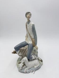 Large Nao By Lladro Spain Porcelain Shepherd Boy 10H Figurine Early Retired