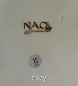 Large Nao by LLADRO Figure Boys Playing Cards With Wooden Base
