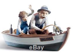 Lladro 1005215 Fishing With Gramps Womens Handmade Porcelain Figure Figurine