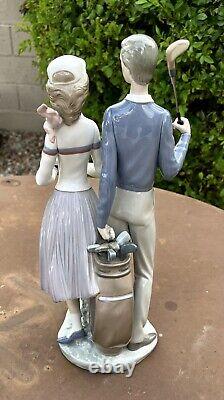 Lladro 1453 Golfing Couple Porcelain Figurine