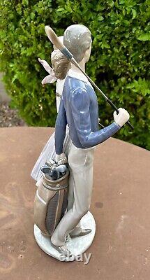 Lladro 1453 Golfing Couple Porcelain Figurine