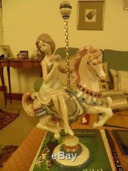 Lladro 1469 Girl On Carousel Horse 15.5 Glossy No Box Retired L249