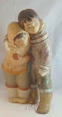 Lladro 2038 Couple From The Arctic Gres Figurine By Juan Huerta Retired