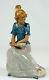 Lladro 20cm Size. Figurine Ceramic Figurine Ceramic-Nao-Girl with Dog-Spain