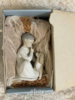 Lladro #4522 Boy With Dog Shh Quiet Puppy Porcelain Figurine Retired with Box