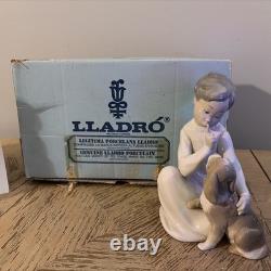 Lladro #4522 Boy With Dog Shh Quiet Puppy Porcelain Figurine Retired with Box Lladro #4522 Boy With Dog Shh Quiet Puppy Porcelain Figurine Retired with Box