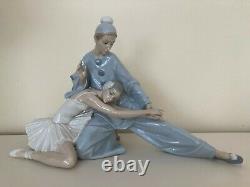 Lladro #4935 Closing Scene Ballet Dancers Jester Clown Gloss Glaze Free Shipping