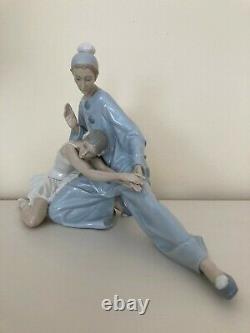 Lladro #4935 Closing Scene Ballet Dancers Jester Clown Gloss Glaze Free Shipping