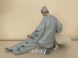 Lladro #4935 Closing Scene Ballet Dancers Jester Clown Gloss Glaze Free Shipping