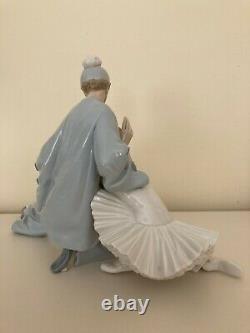 Lladro #4935 Closing Scene Ballet Dancers Jester Clown Gloss Glaze Free Shipping