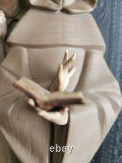 Lladro 5155 Monks at Prayer Porcelain Figurine in Gres EXCEPTIONALLY RARE
