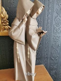 Lladro 5155 Monks at Prayer Porcelain Figurine in Gres EXCEPTIONALLY RARE