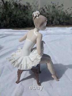 Lladro 5496 Boxed Porcelain Ballerina Figurine Ballet Girl Recital Descanso