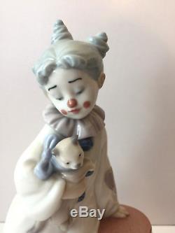 Lladro 8093 LITTLE TAMER Clown With Kitten Gloss Figurine