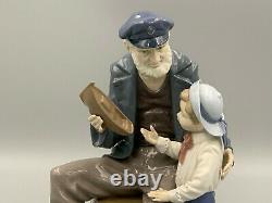 Lladro A Tall Yarn 5207 Sailor with Young Boy Large Figurine