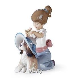 Lladro An Elegant Touch (girl & Dog) New Boxed