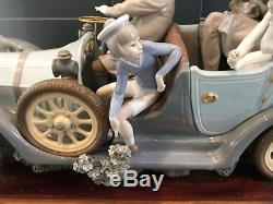 Lladro Antique Car 1146 spanish porcelain figurines huge! Very rare over 2ft