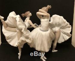 Lladro Backstage Ballet. 8476. Ballerina trio. Limited Edition. Artist signed