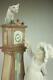 Lladro Bedtime #5347 Retired Handmade Figurine with Grandfather Clock with Cat