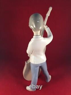 Lladro Boy With Double Bass 4615 Figure Figurine (Juan Huerta)