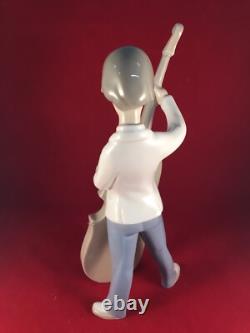 Lladro Boy With Double Bass 4615 Figure Figurine (Juan Huerta)